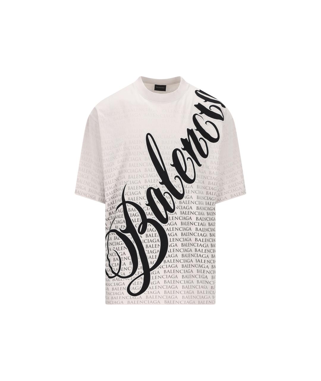 BALENCIAGA Белая хлопковая футболка, фото 5