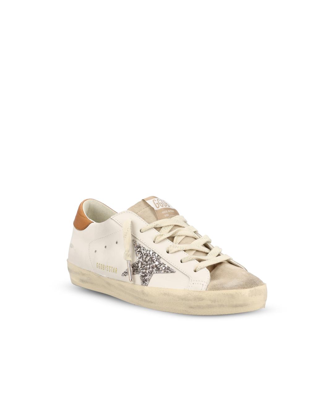 GOLDEN GOOSE Белые кожаные кеды, фото 3