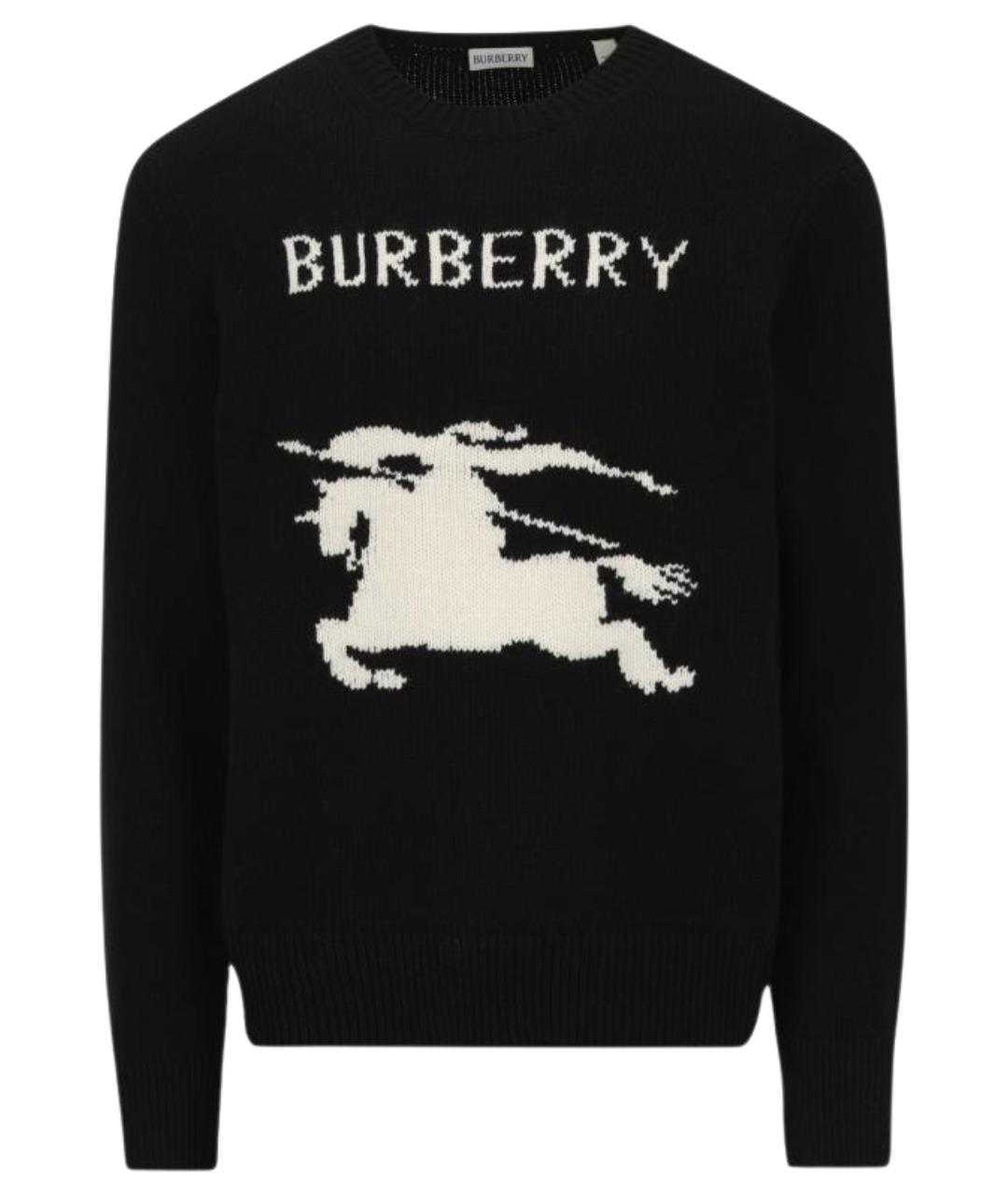BURBERRY Черный шерстяной джемпер / свитер, фото 1