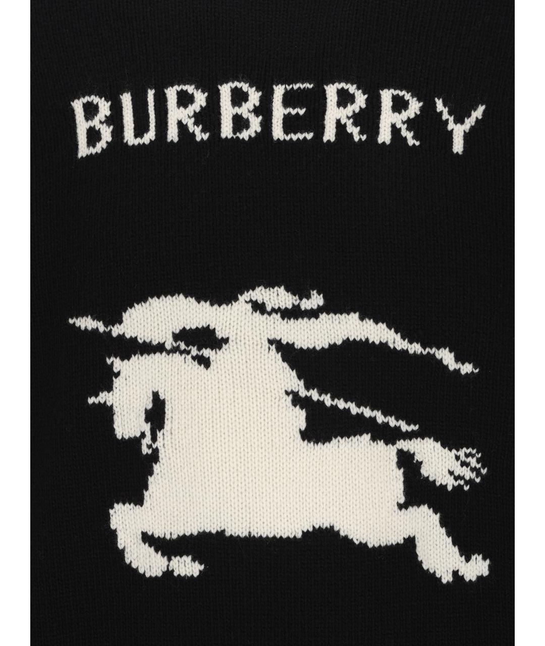 BURBERRY Черный шерстяной джемпер / свитер, фото 3