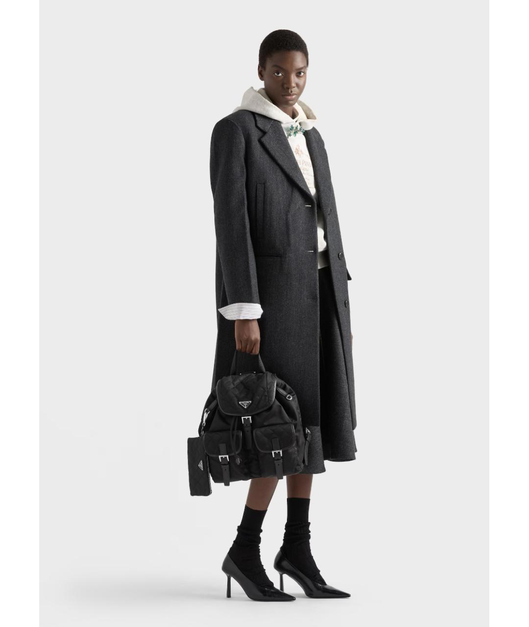 PRADA Черный синтетический рюкзак, фото 7