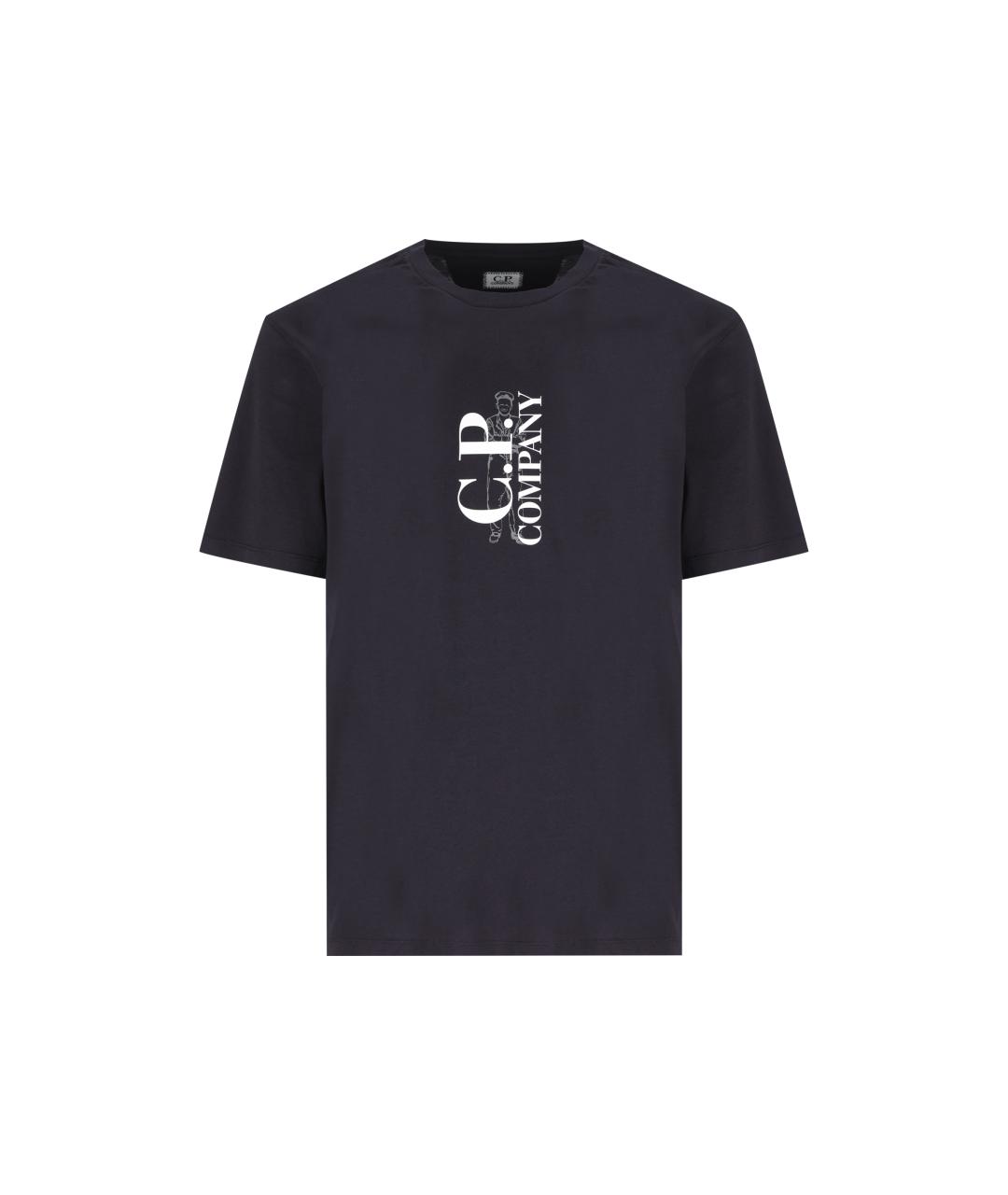 CP COMPANY Темно-синяя хлопковая футболка, фото 5