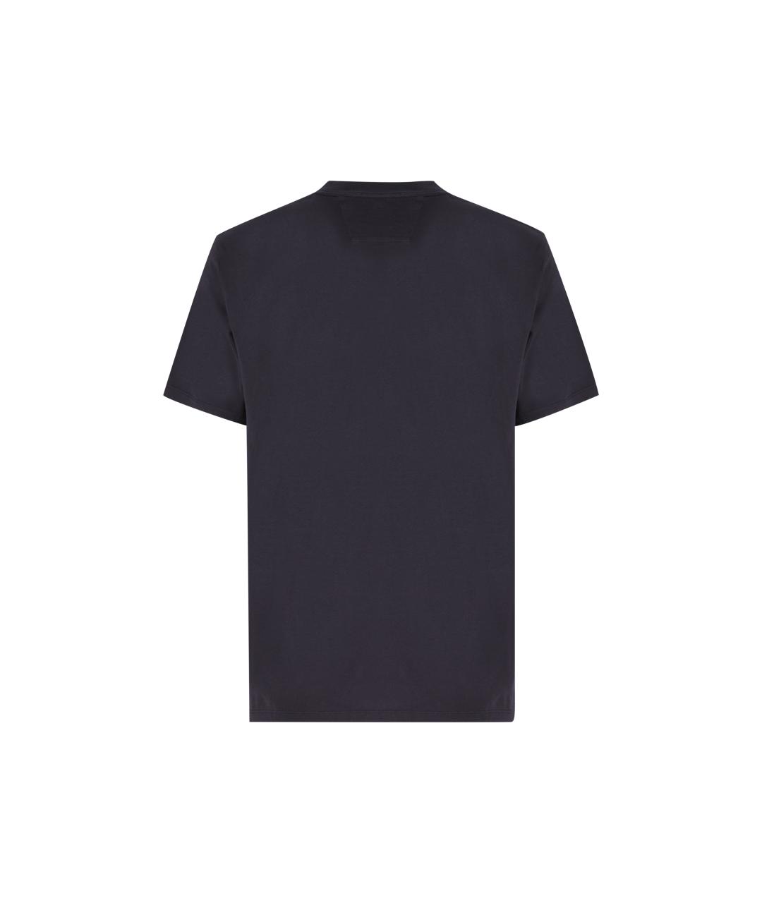 CP COMPANY Темно-синяя хлопковая футболка, фото 2