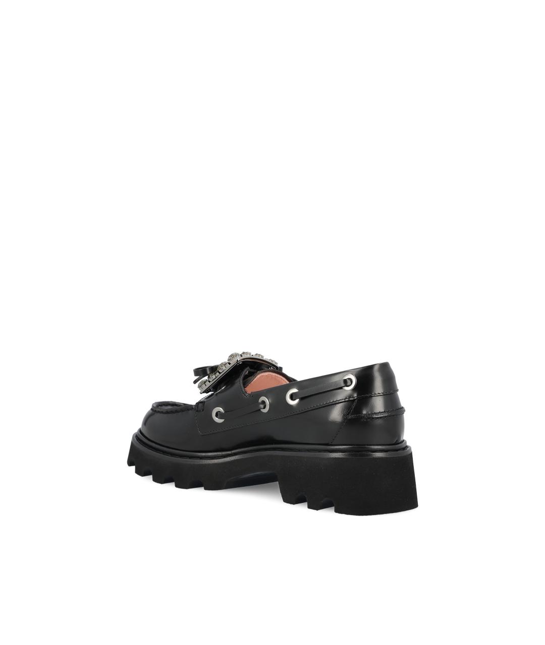 ROGER VIVIER Черные кожаные лоферы, фото 3