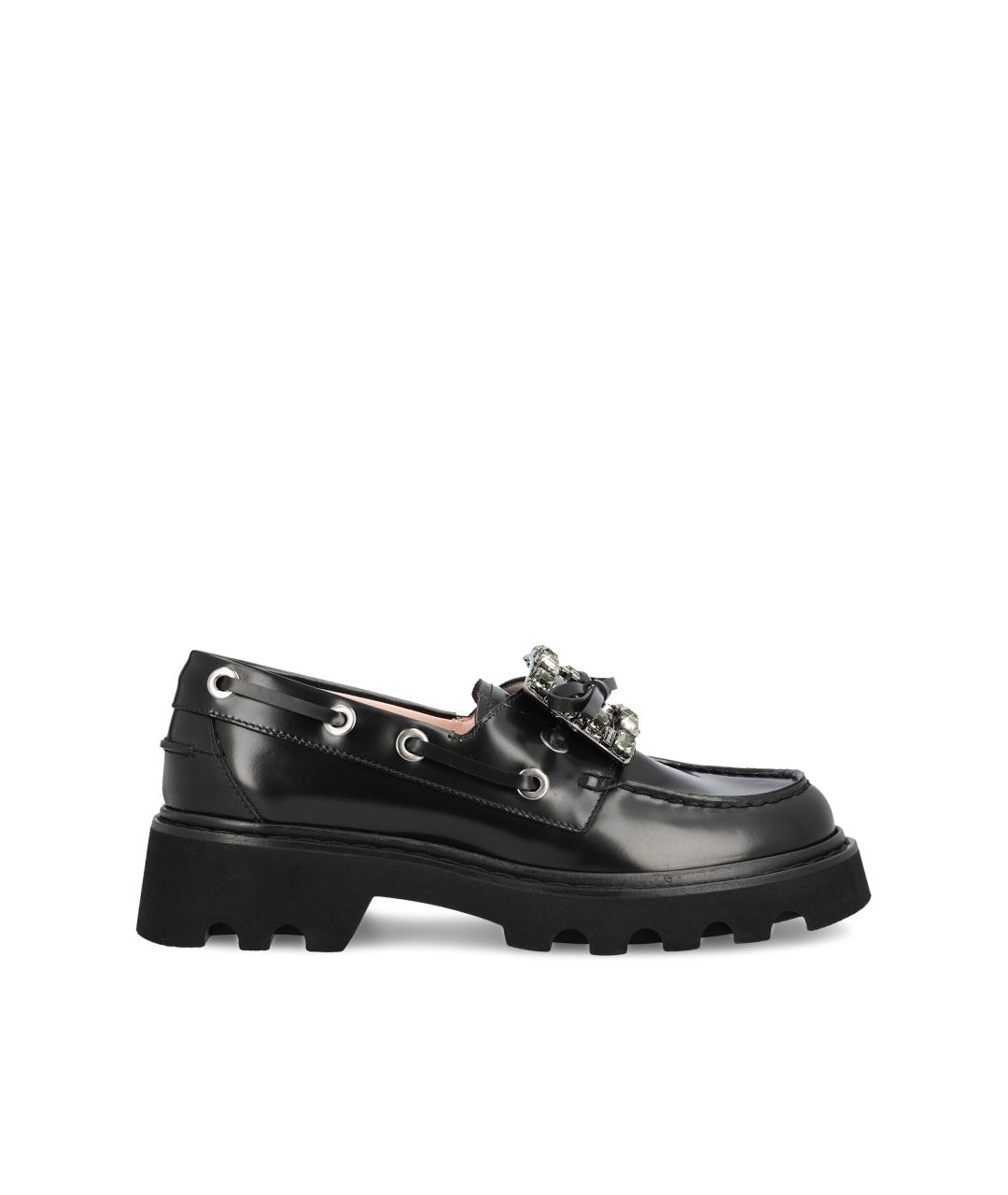 ROGER VIVIER Черные кожаные лоферы, фото 5