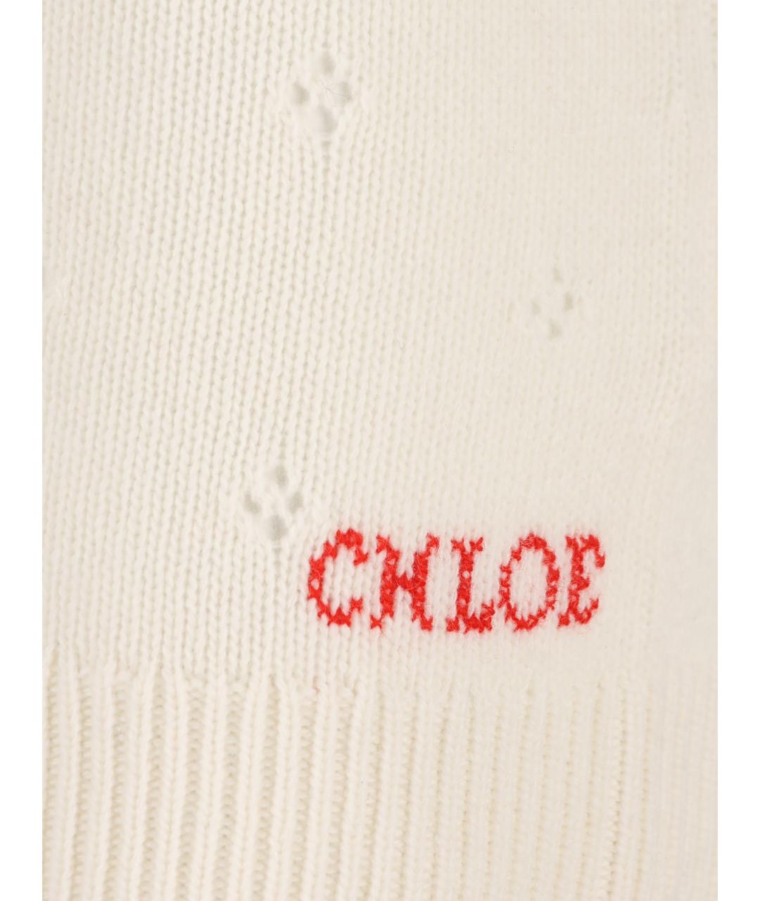 CHLOE Бежевая шерстяная юбка мини, фото 3