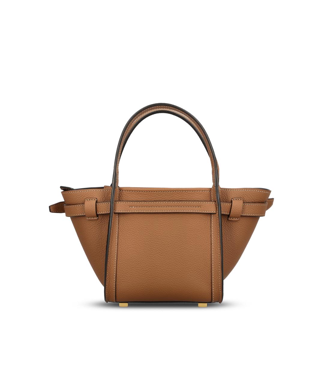 TOD'S Коричневая кожаная сумка тоут, фото 2