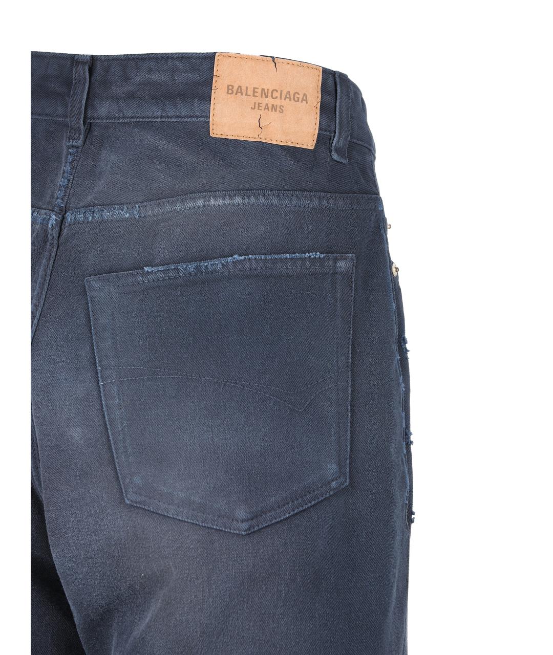 BALENCIAGA Синие хлопковые джинсы, фото 3