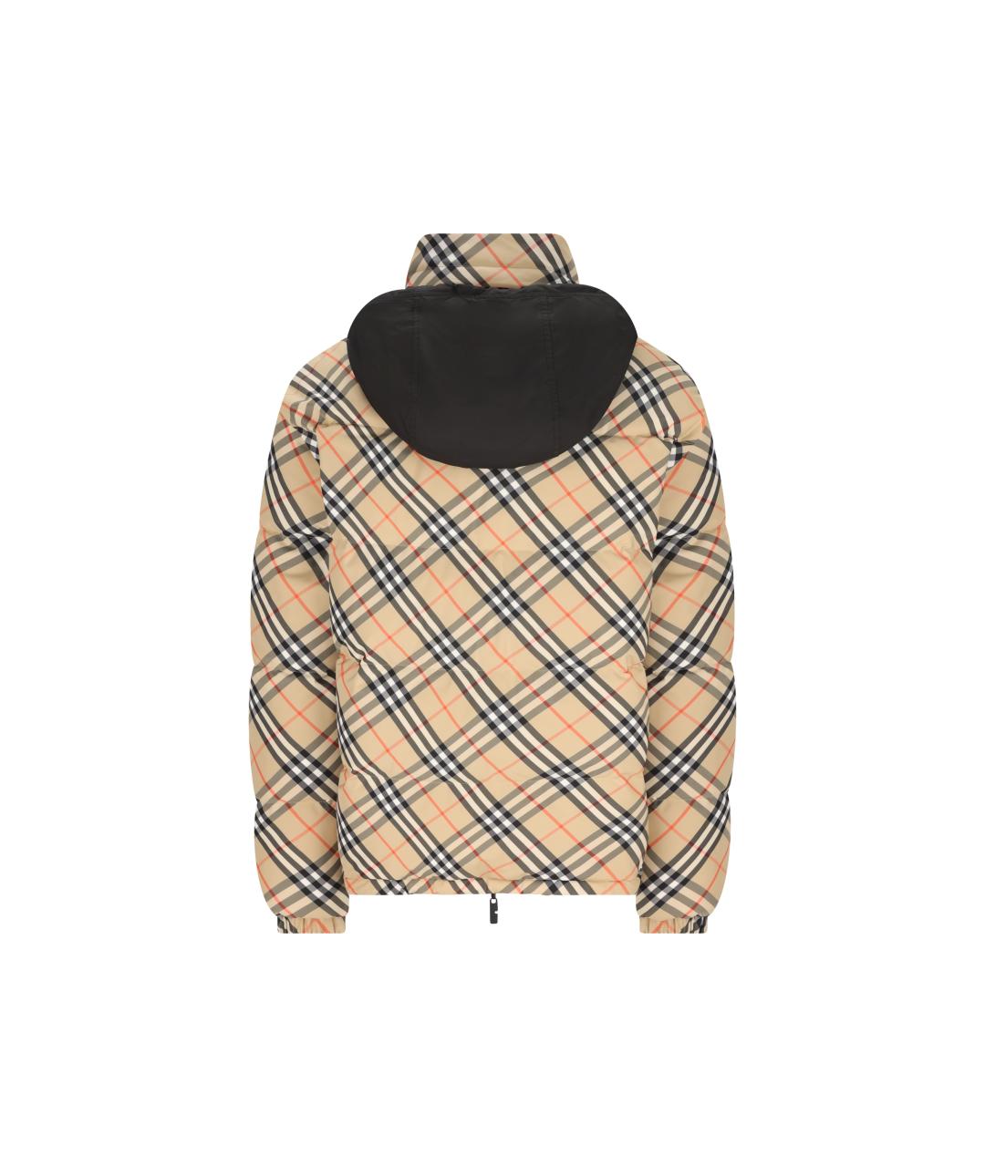 BURBERRY Бежевый полиэстеровый пуховик, фото 2