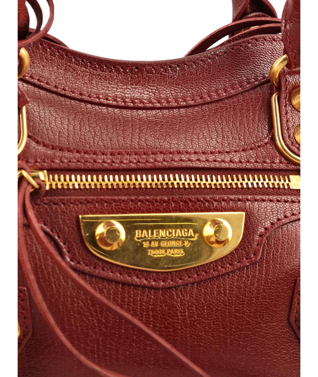 BALENCIAGA Красная кожаная сумка тоут, фото 3