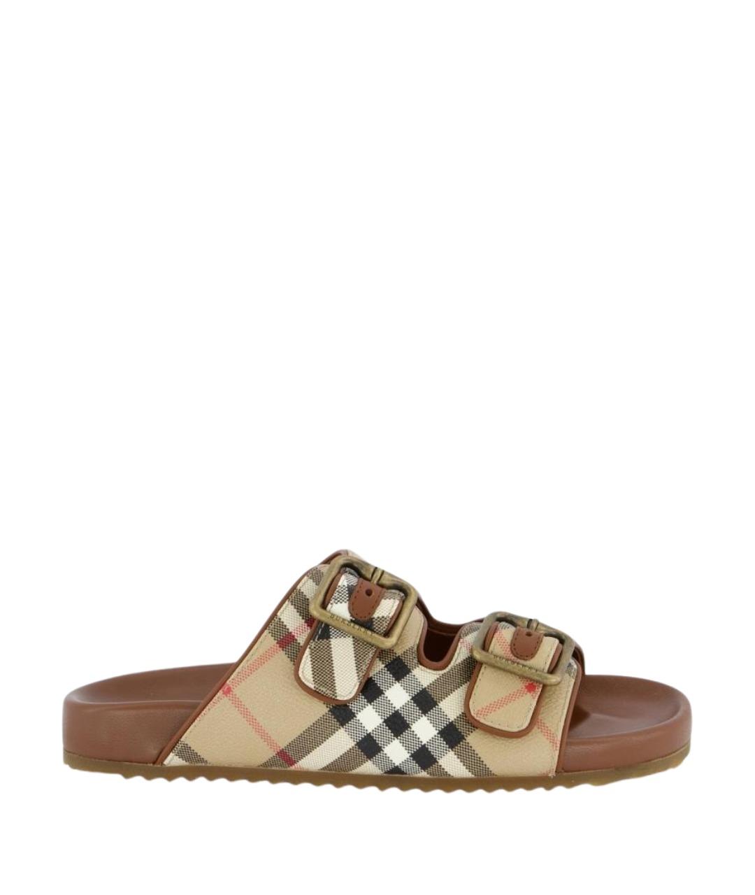 BURBERRY Мульти кожаные сандалии, фото 1