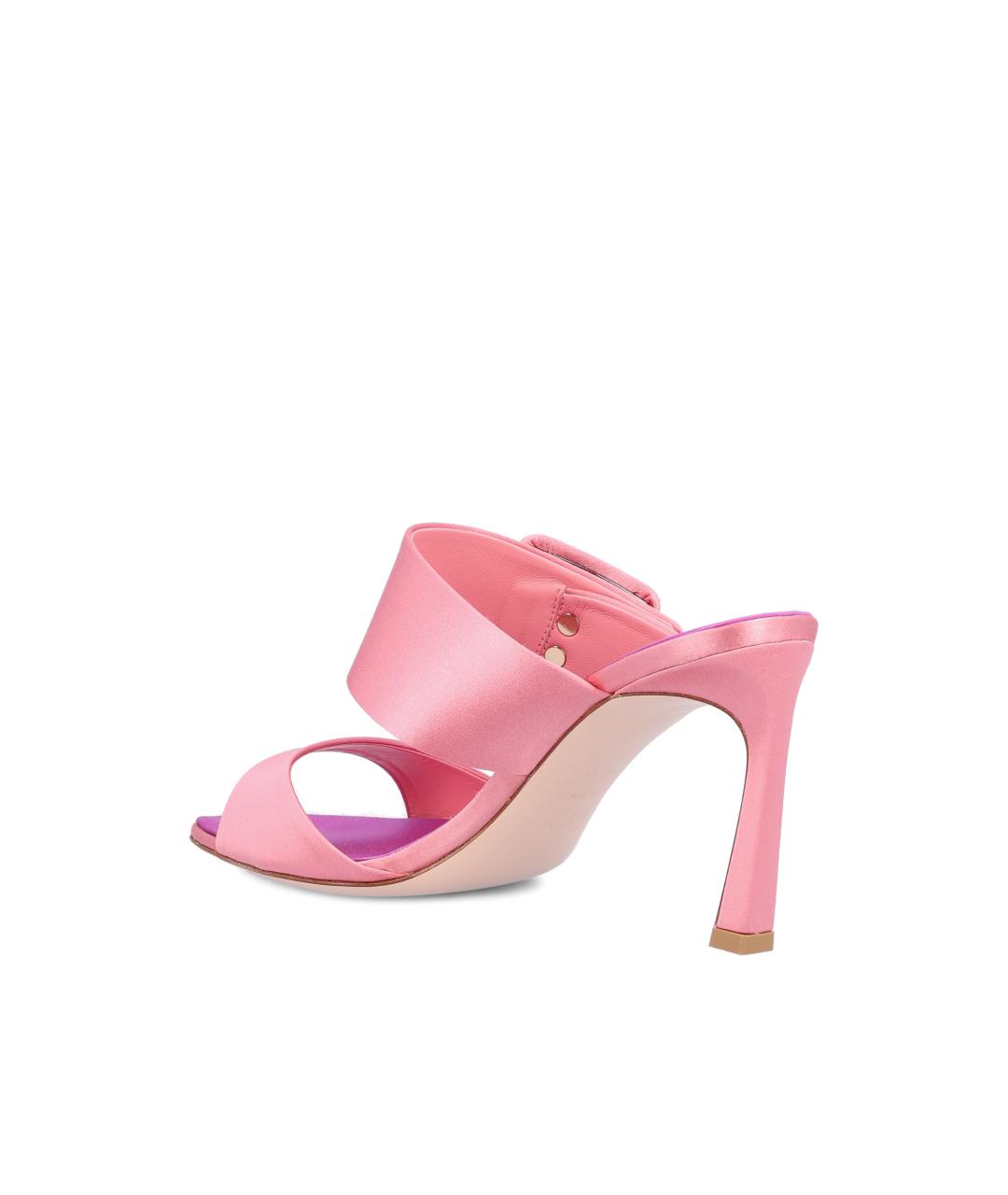 ROGER VIVIER Розовые текстильные мюли, фото 3