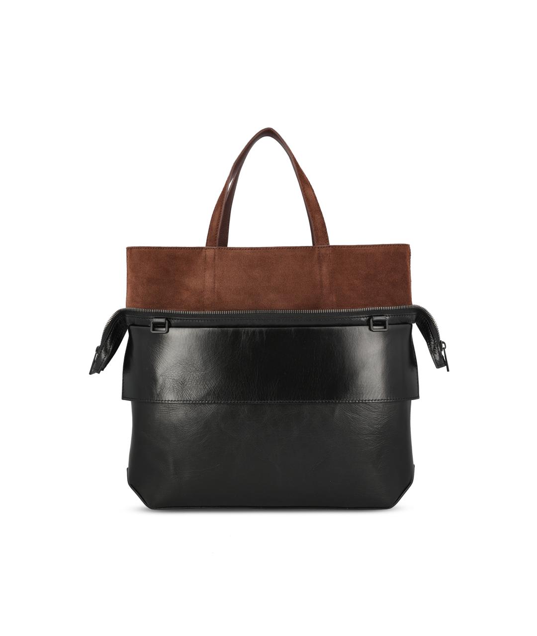 LOEWE Черная кожаная сумка тоут, фото 2