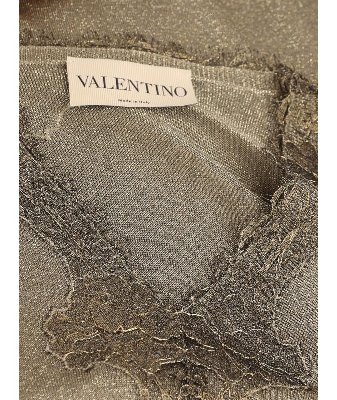 VALENTINO Золотой вискозный джемпер / свитер, фото 3