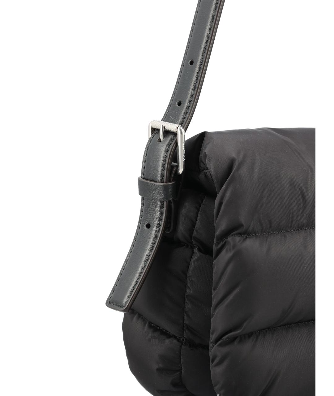 MONCLER Черная синтетическая сумка через плечо, фото 4