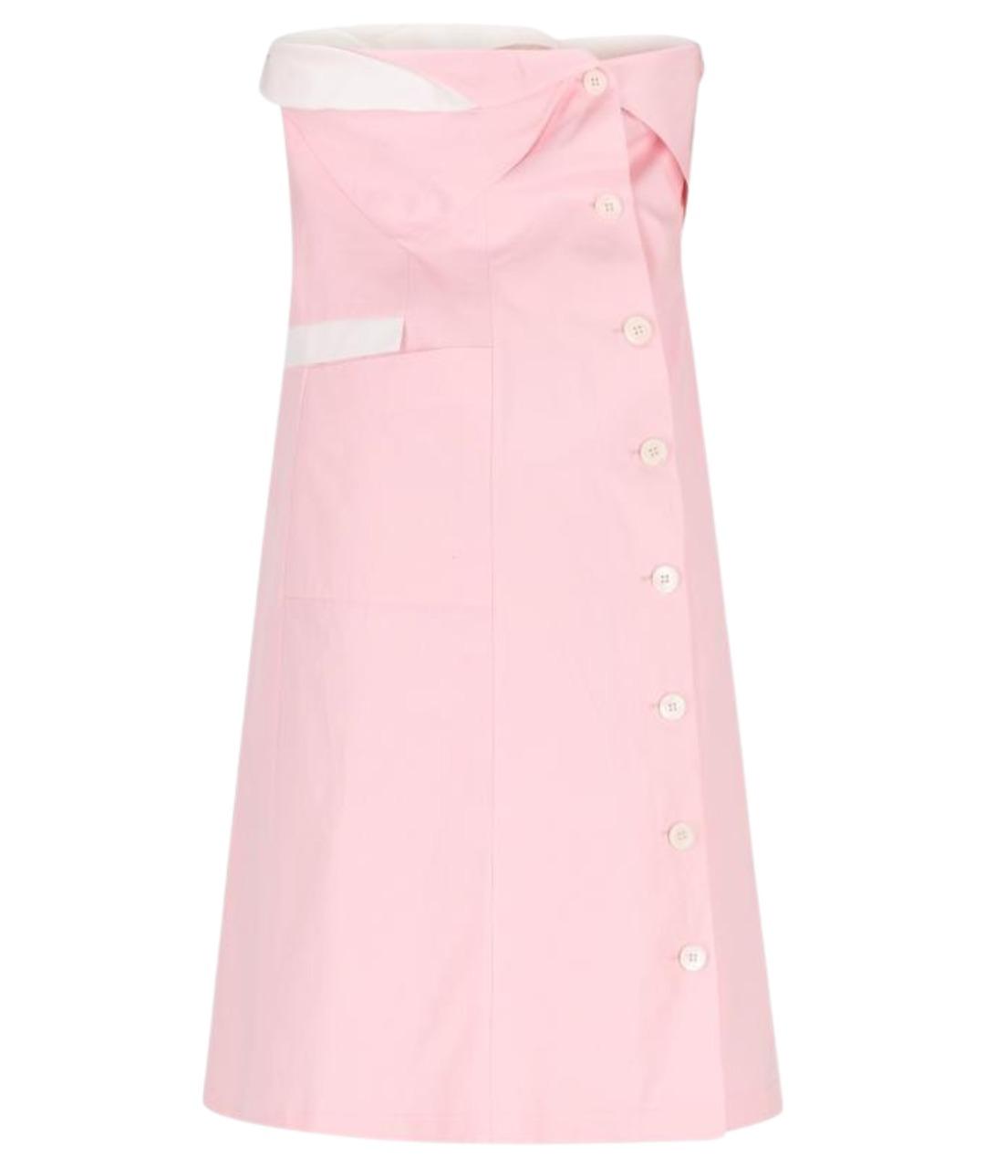 MIU MIU Розовое хлопковое повседневное платье, фото 1