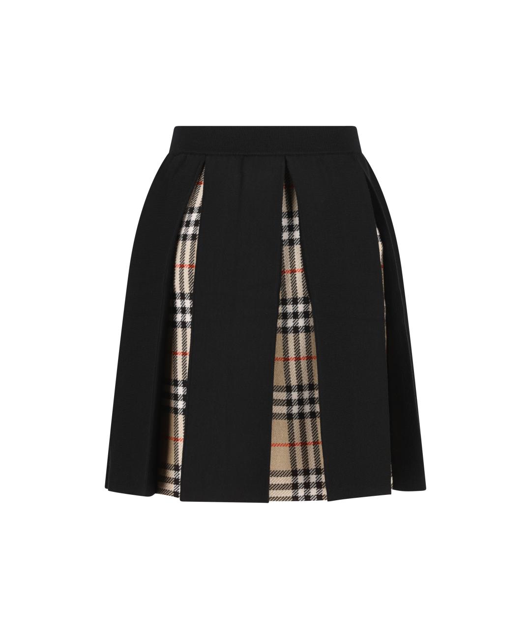 BURBERRY Черная шерстяная юбка, фото 2
