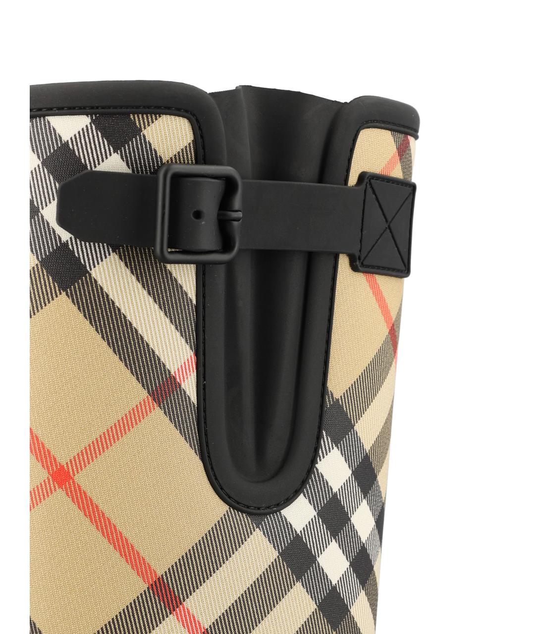 BURBERRY Бежевые резиновые сапоги, фото 4
