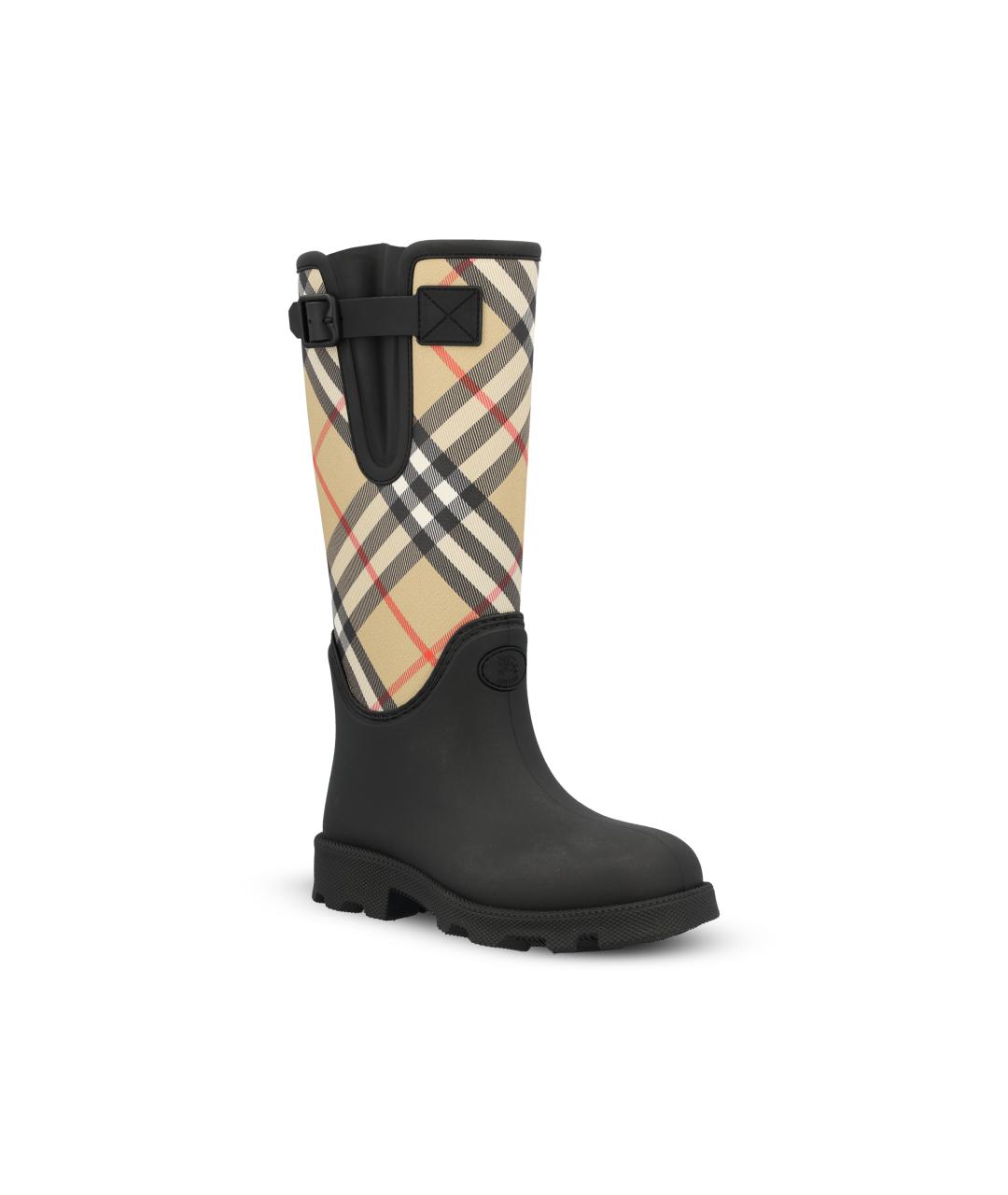 BURBERRY Бежевые резиновые сапоги, фото 2