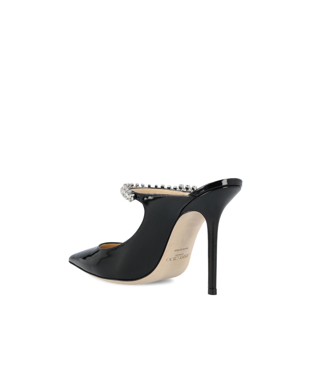 JIMMY CHOO Черные мюли из лакированной кожи, фото 3