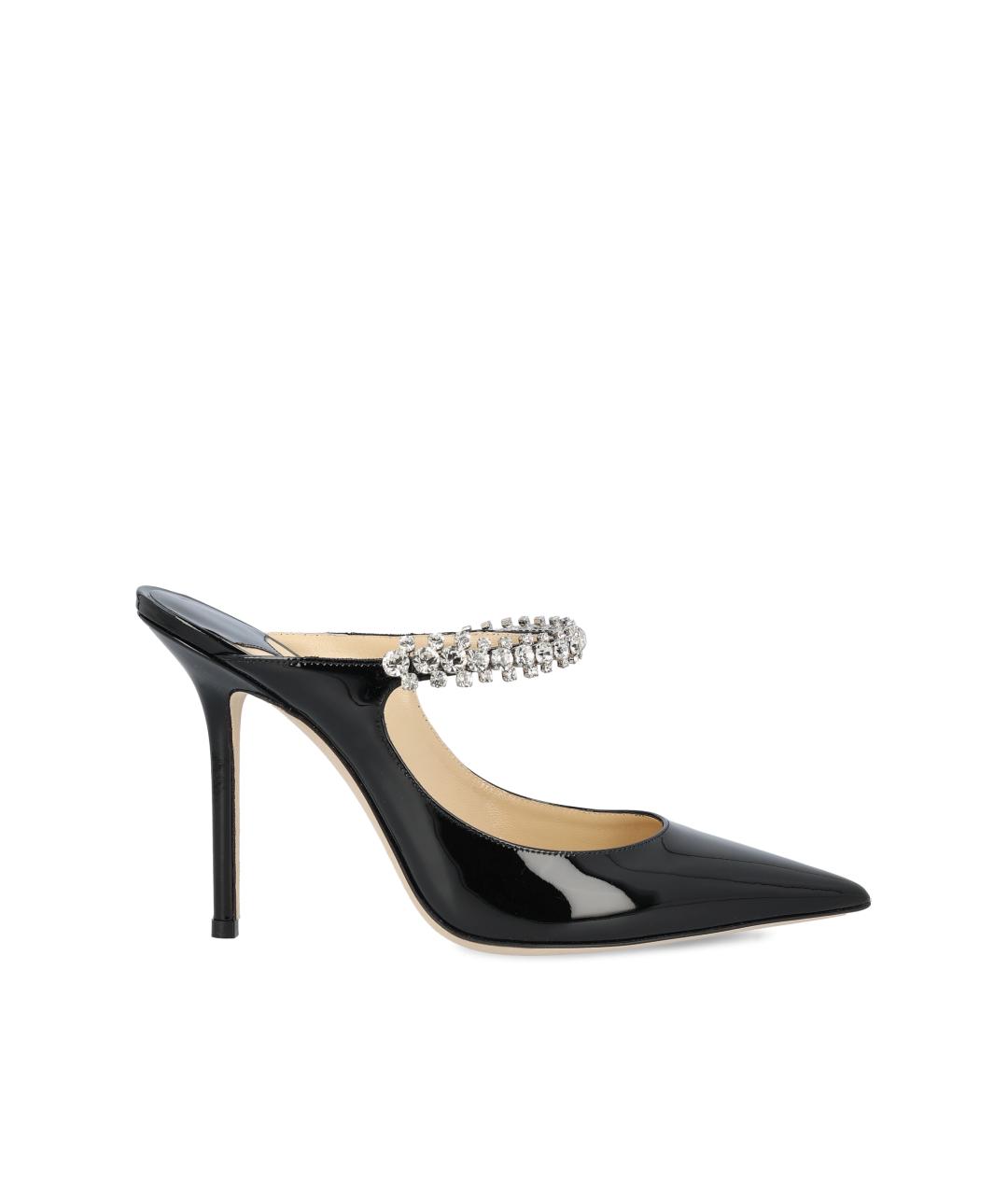 JIMMY CHOO Черные мюли из лакированной кожи, фото 5