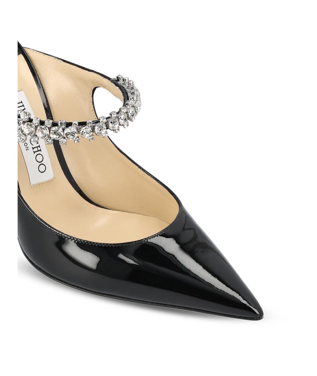 JIMMY CHOO Черные мюли из лакированной кожи, фото 4
