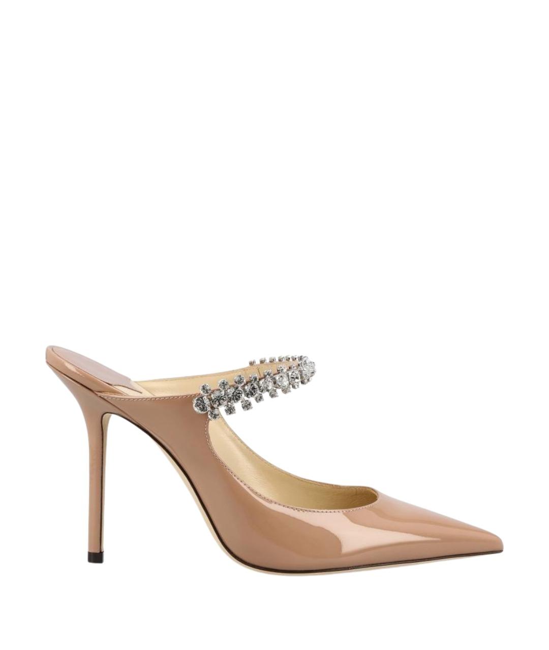 JIMMY CHOO Розовые мюли из лакированной кожи, фото 1