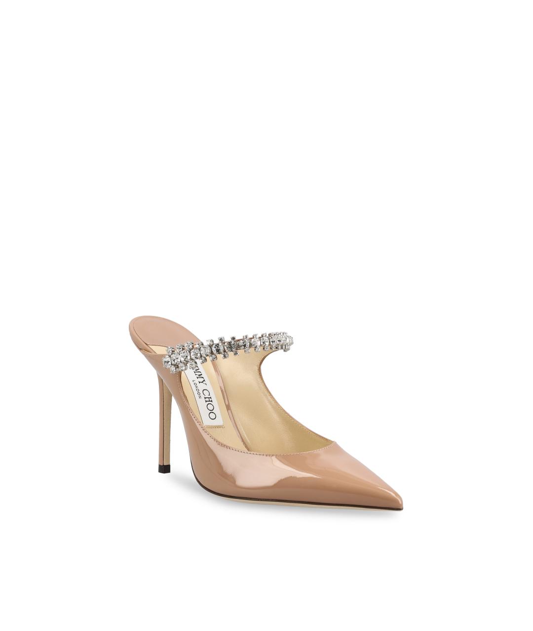 JIMMY CHOO Розовые мюли из лакированной кожи, фото 2