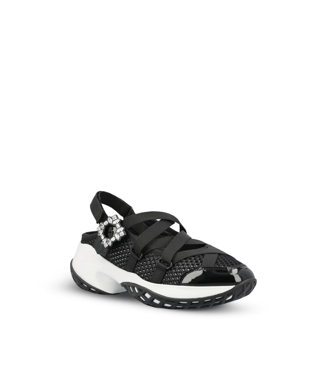 ROGER VIVIER Черные синтетические кроссовки, фото 2