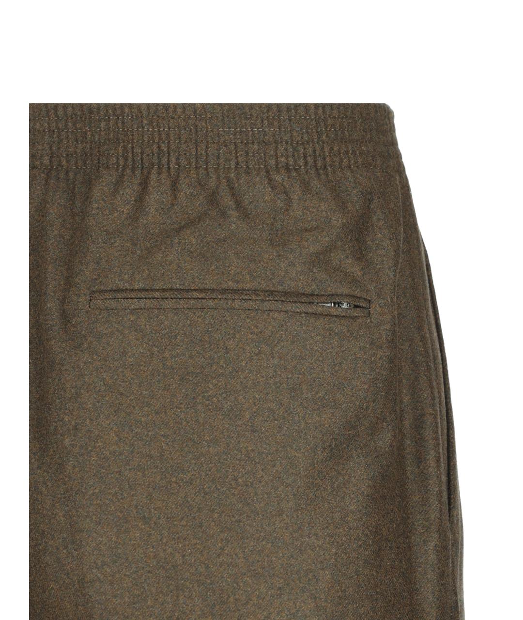 LORO PIANA Коричневые шерстяные повседневные брюки, фото 4