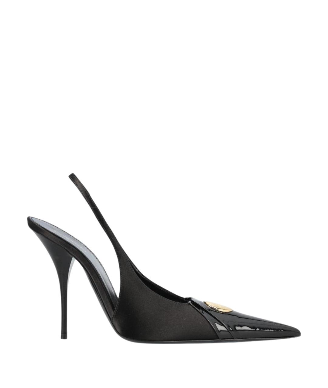SAINT LAURENT Черные текстильные туфли, фото 1
