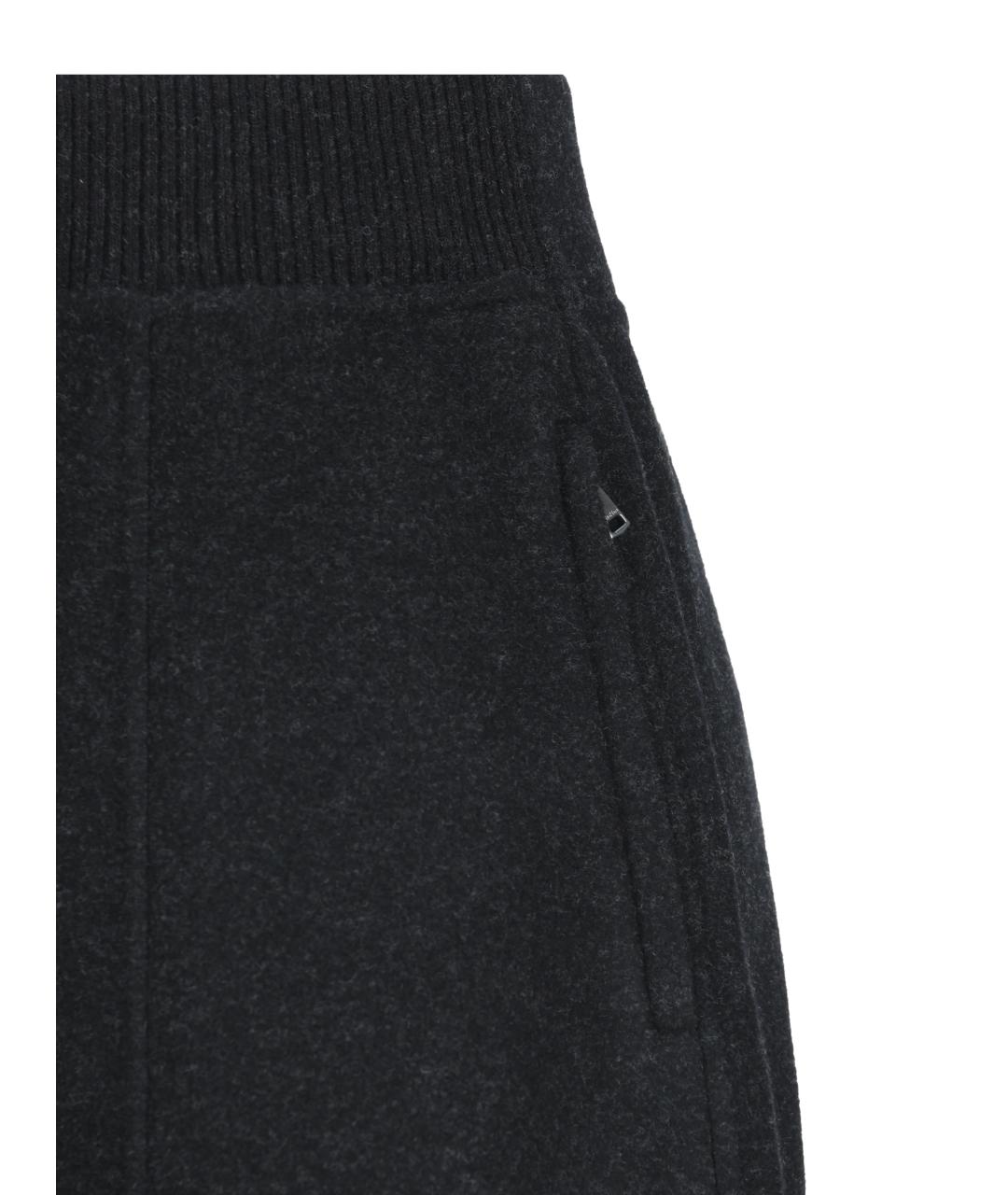 MAX MARA Черные шерстяные прямые брюки, фото 3
