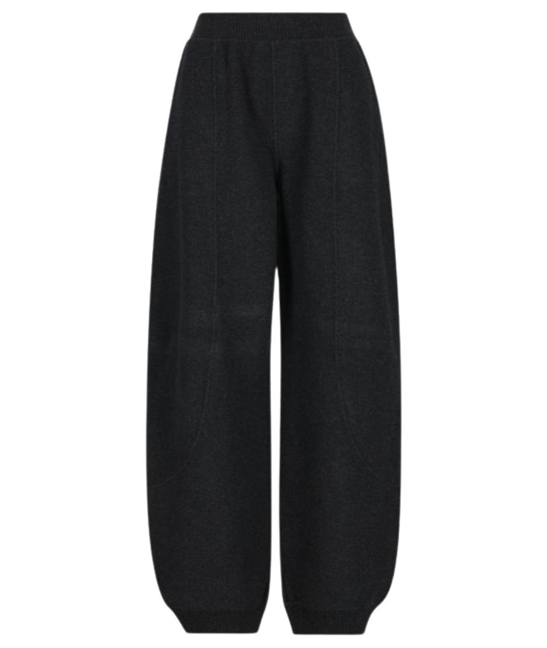 MAX MARA Черные шерстяные прямые брюки, фото 1