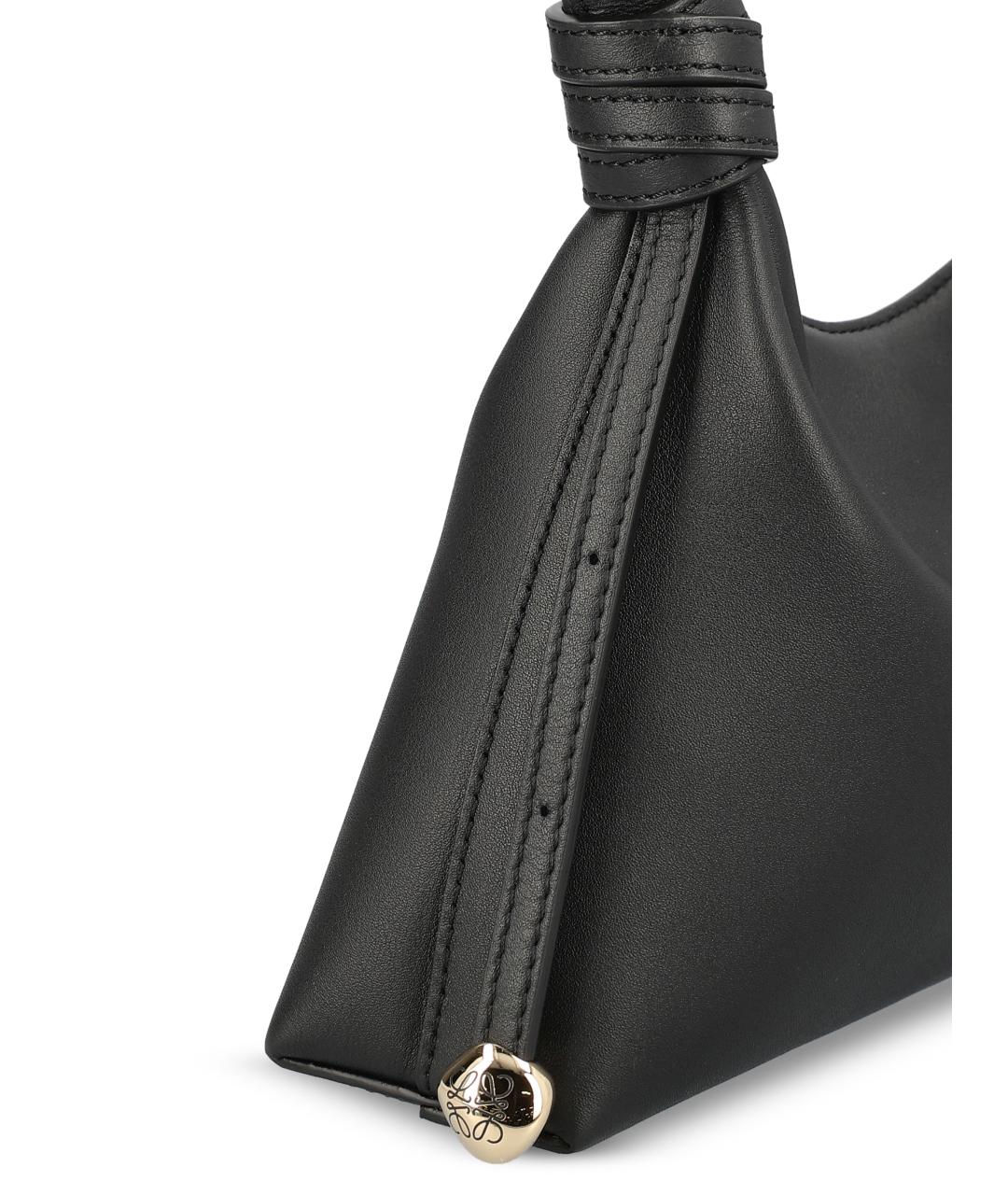 LOEWE Черная кожаная сумка через плечо, фото 4