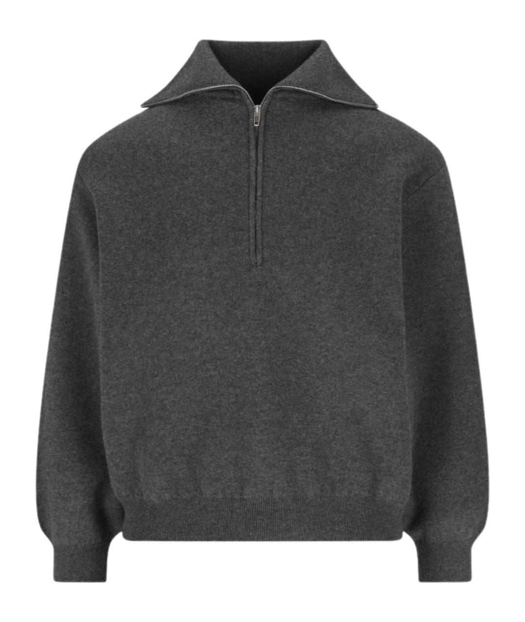 BALENCIAGA Серый шерстяной джемпер / свитер, фото 1