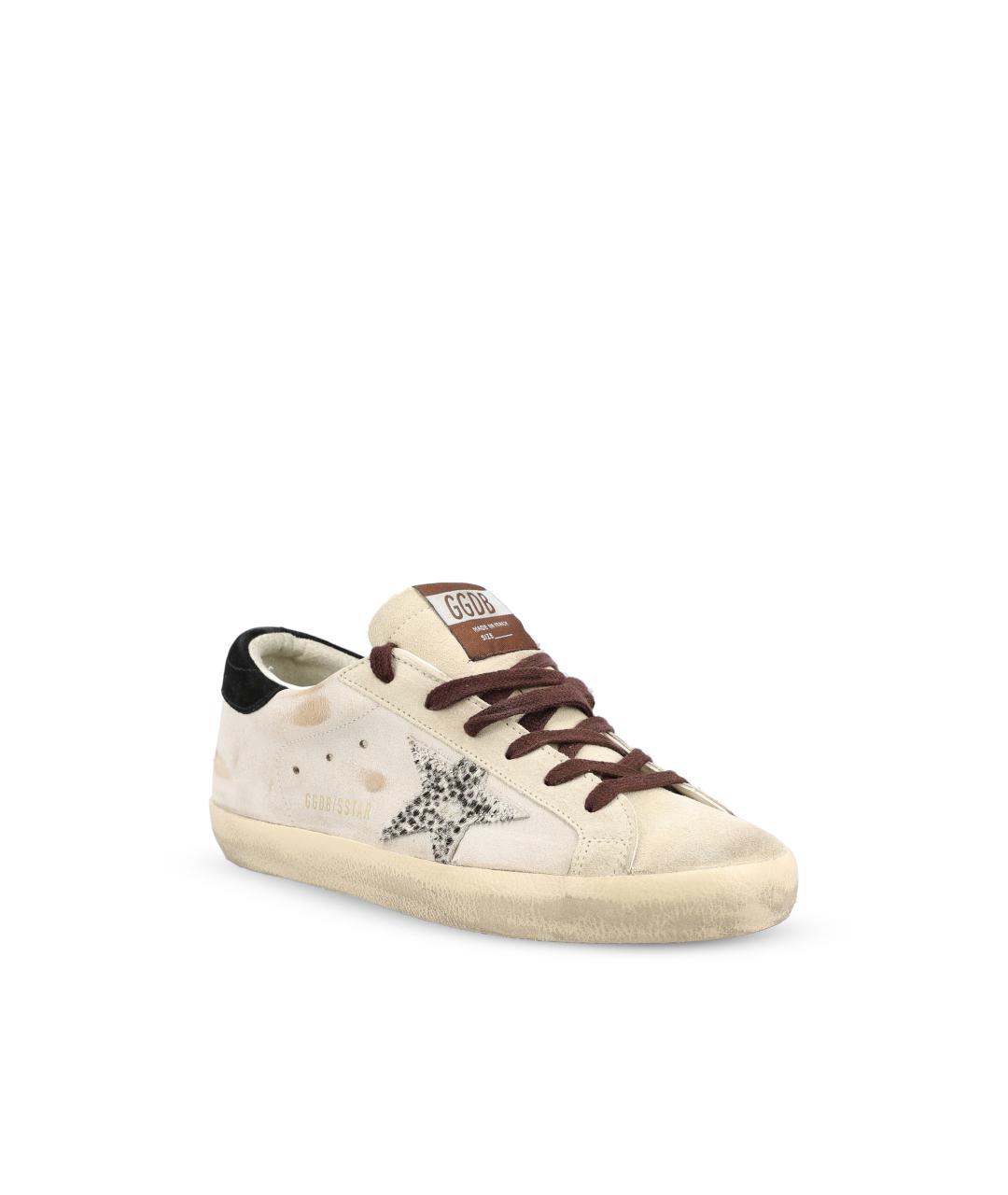 GOLDEN GOOSE Бежевые кожаные кеды, фото 3