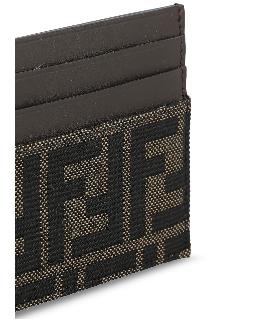 FENDI Коричневый кожаный кардхолдер, фото 4