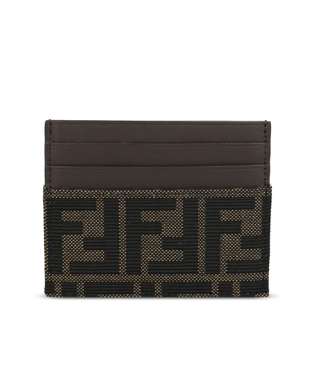 FENDI Коричневый кожаный кардхолдер, фото 5