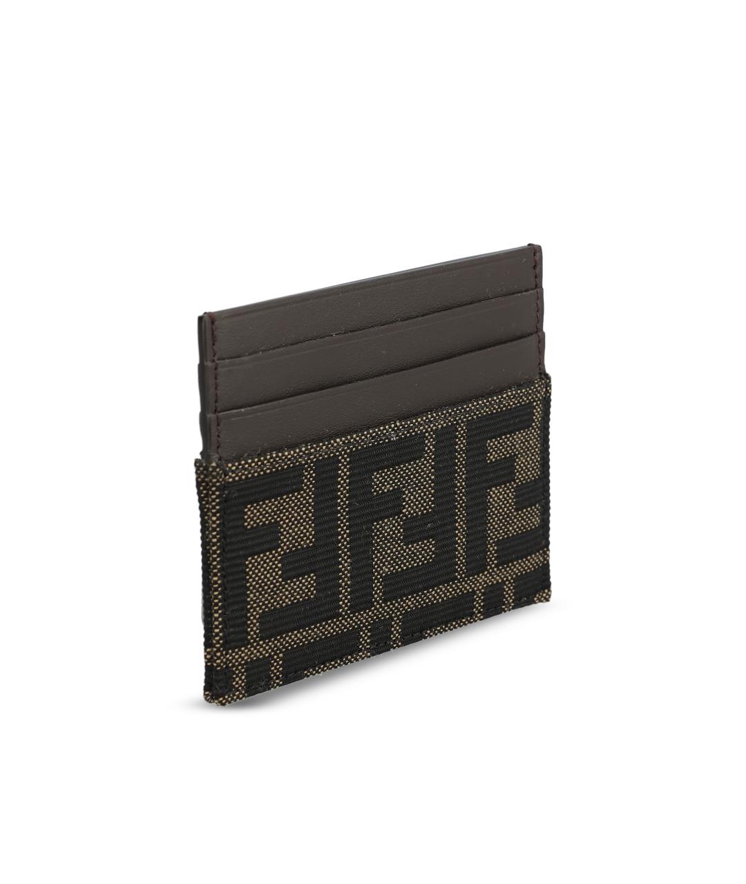 FENDI Коричневый кожаный кардхолдер, фото 3