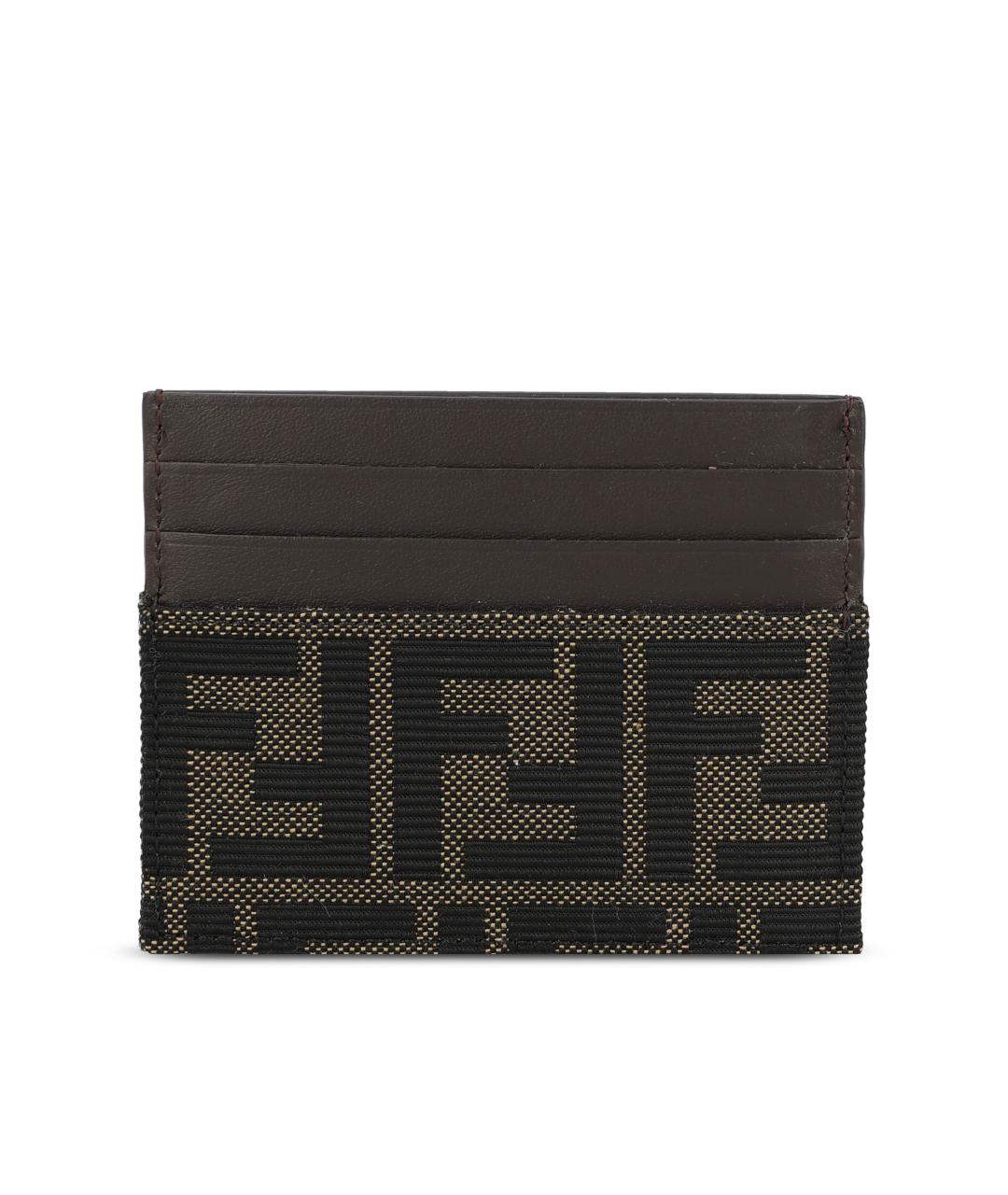 FENDI Коричневый кожаный кардхолдер, фото 2