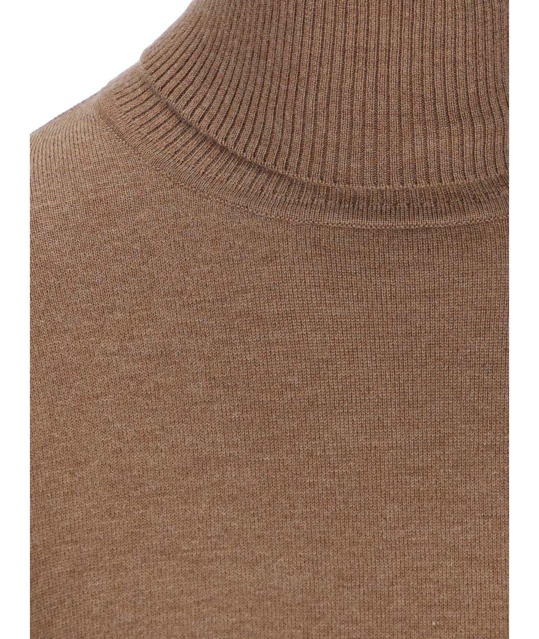'S MAX MARA Коричневый шерстяной джемпер / свитер, фото 3