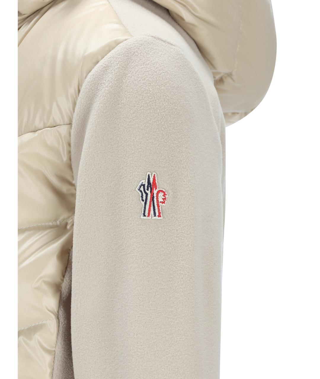 MONCLER GRENOBLE Бежевый полиамидовый кардиган, фото 4