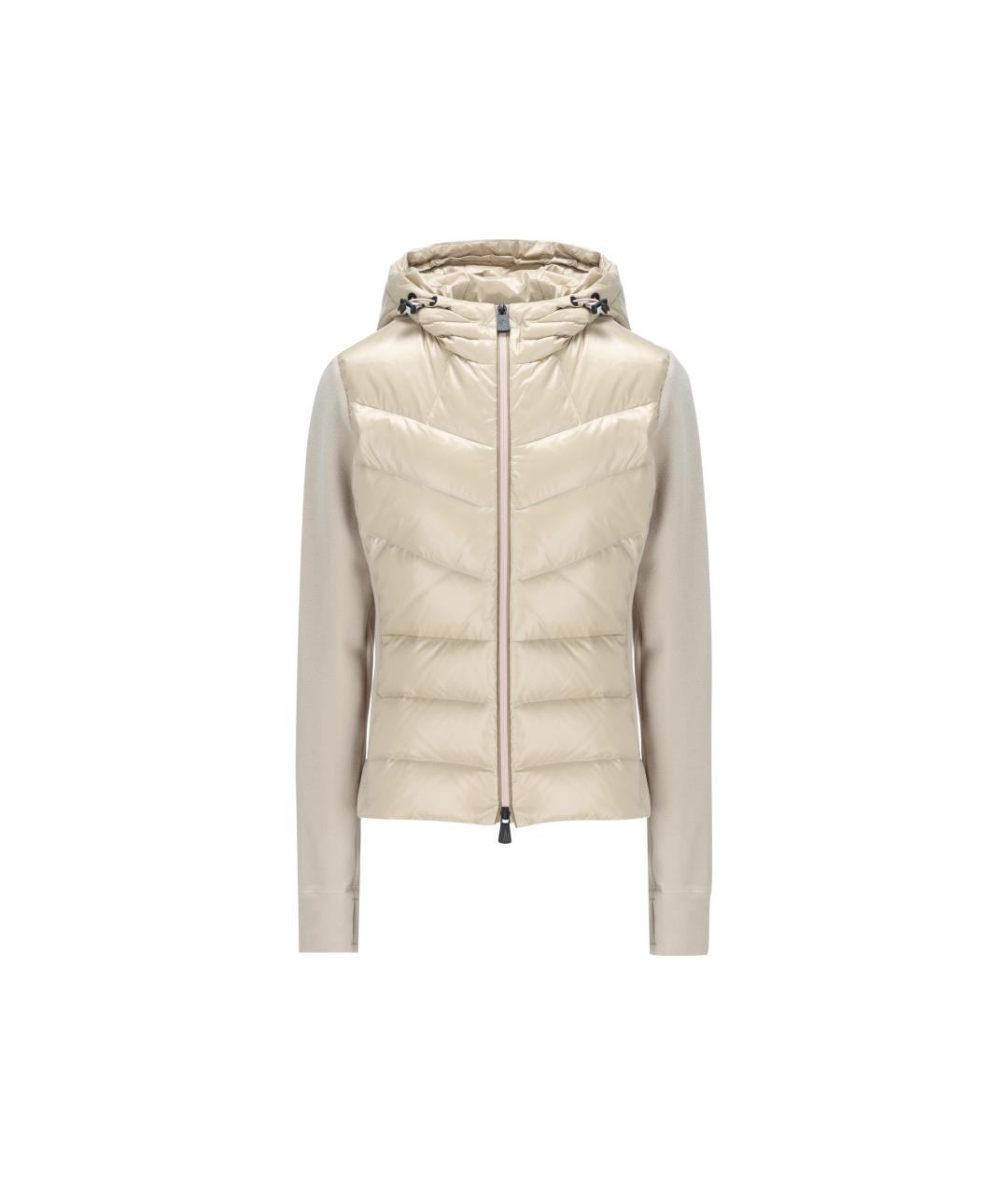 MONCLER GRENOBLE Бежевый полиамидовый кардиган, фото 5