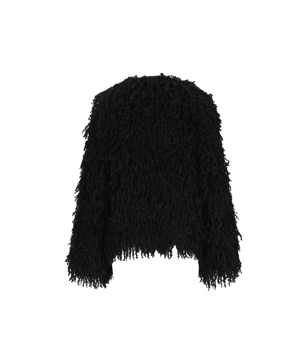 FENDI Черная шерстяная шуба, фото 2