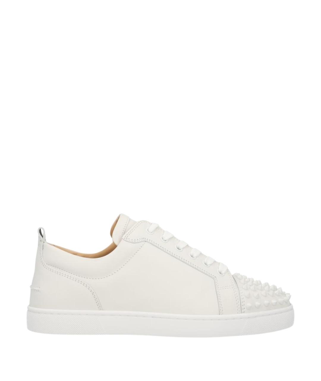 CHRISTIAN LOUBOUTIN Белые кожаные низкие кроссовки / кеды, фото 1