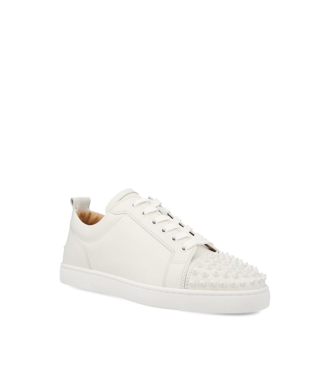 CHRISTIAN LOUBOUTIN Белые кожаные низкие кроссовки / кеды, фото 2