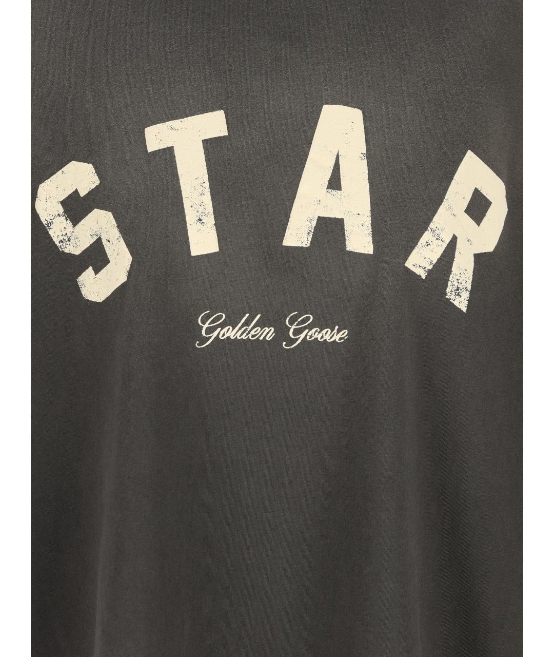 GOLDEN GOOSE Серая хлопковая футболка, фото 3