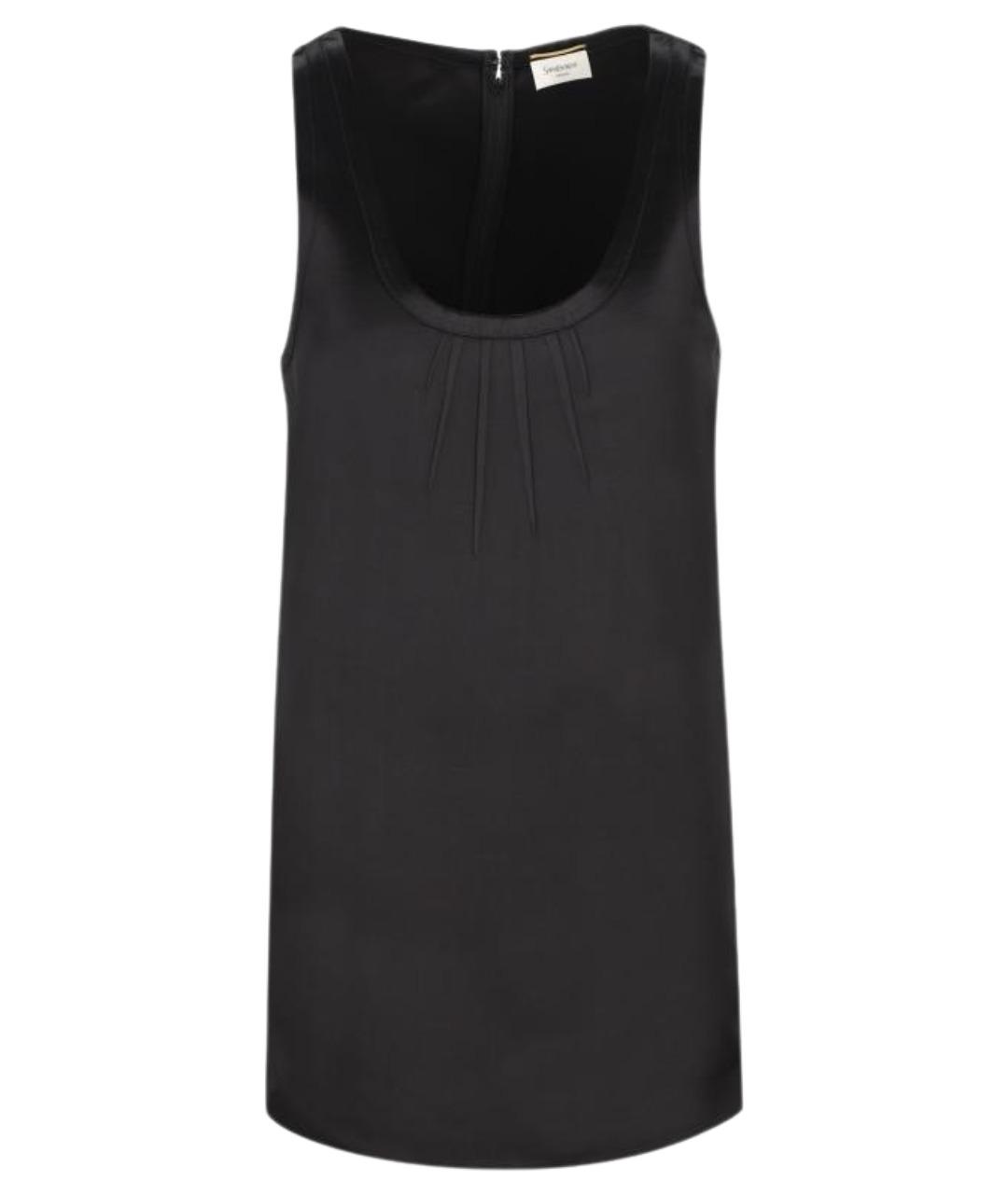 SAINT LAURENT Черное вискозное повседневное платье, фото 1