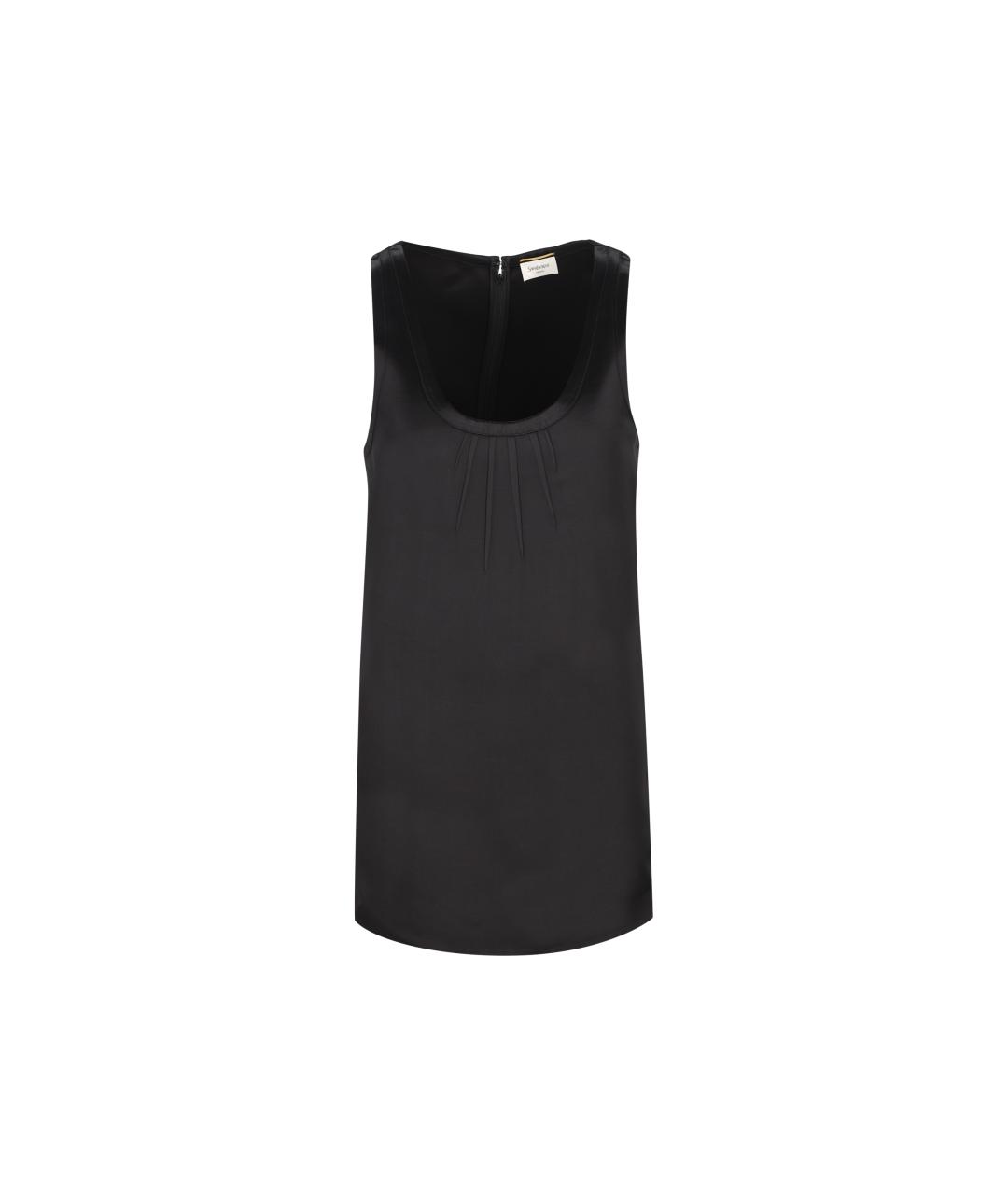 SAINT LAURENT Черное вискозное повседневное платье, фото 5
