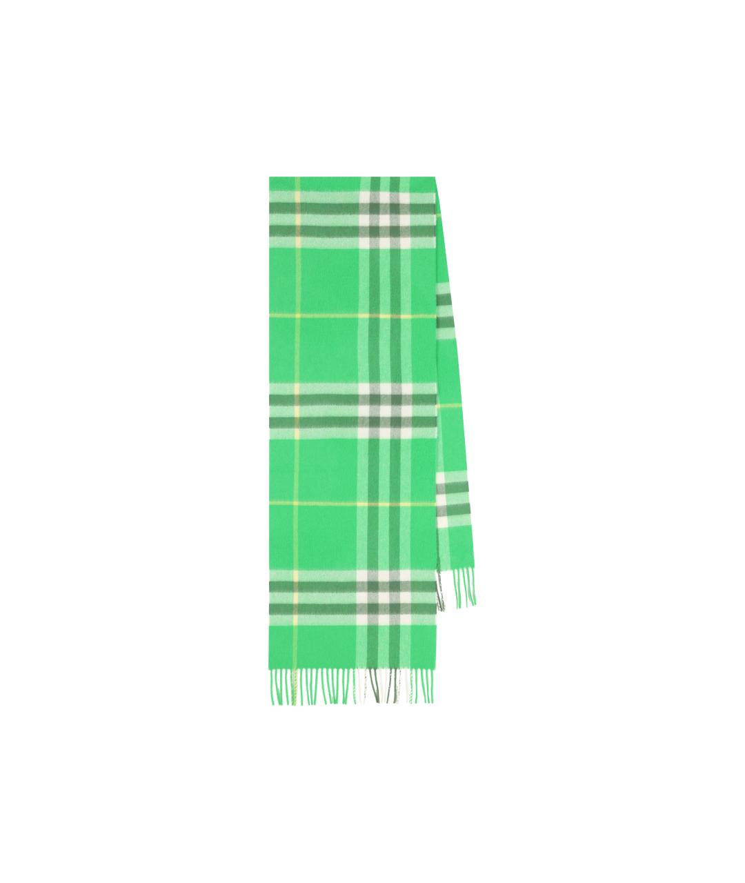 BURBERRY Зеленый кашемировый шарф, фото 3